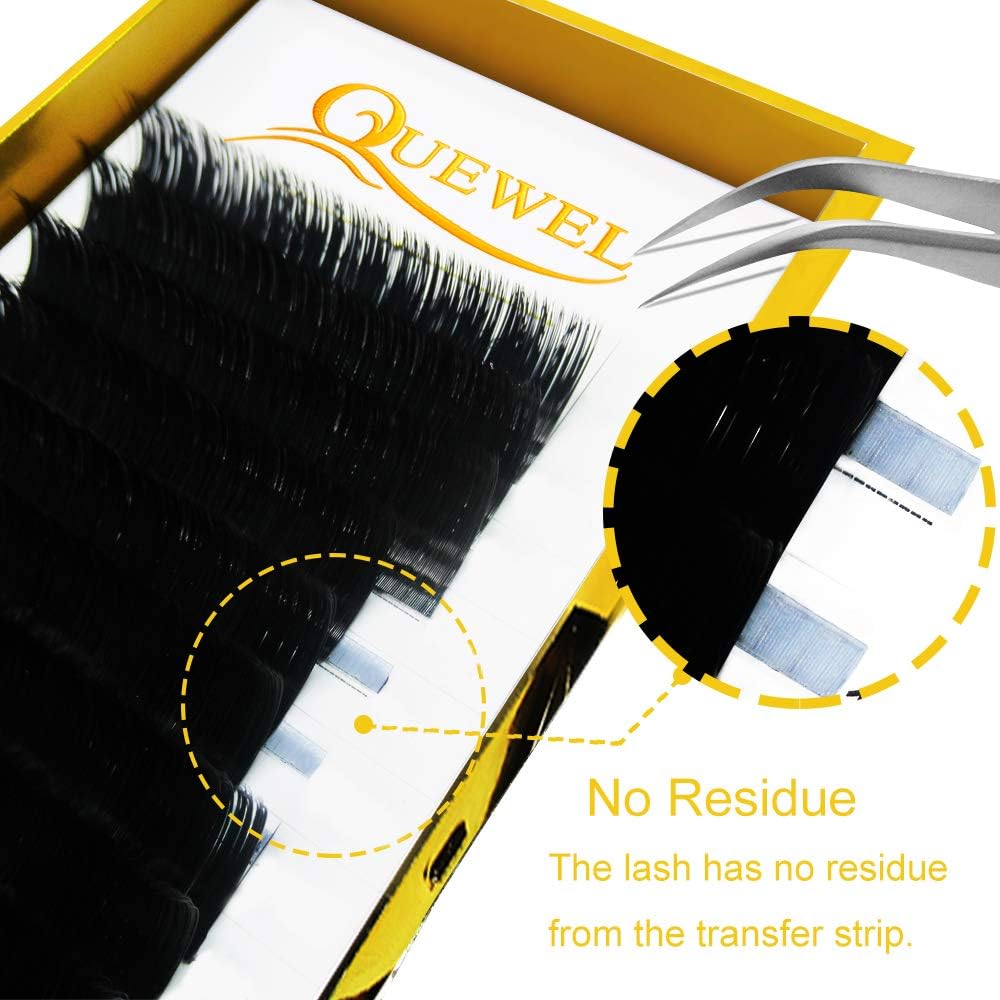 Easy Fan Lashes 0.10D Curl Mix 8-15mm QUEWEL Easy Fan Russian Lashes 2D-20D Volume Lash Extensions Self Fanning Eyelash Extensions Volume Automatic Blooming (0.10D Mix 8-15) - Image 3
