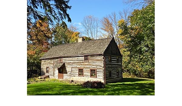 Amazon Com Laminated Poster Structure Log Cabin Pennsylvania