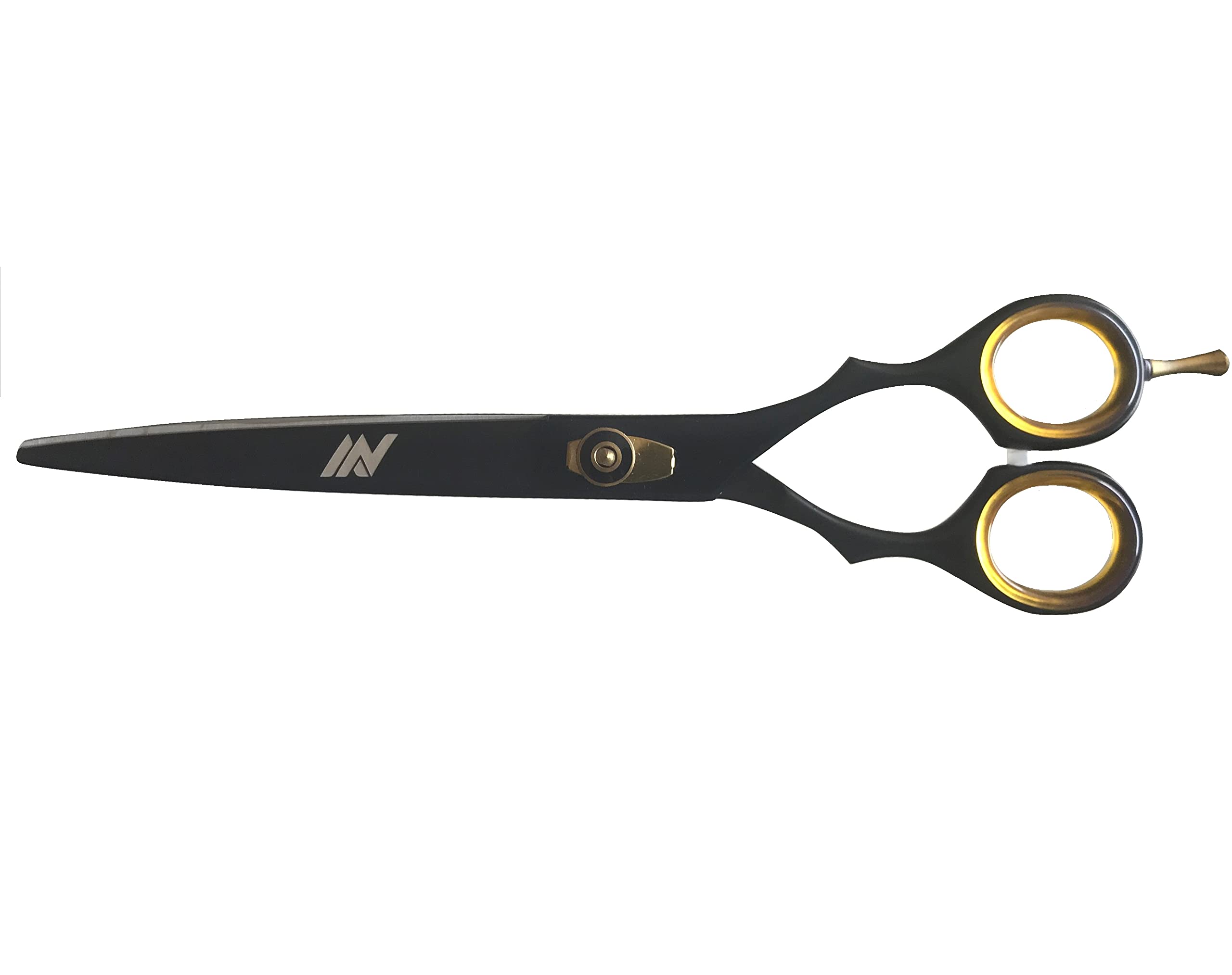 Hairdressing Scissor Professional Hairdressers Barber Hair Cutting Scissor Stainless Steel Haircut Scissor Sharp Adjustable for Salon Barbers, Men, Women, Children and Adults (19 cm, Black)