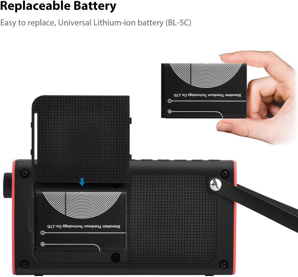 Avantree SP850 Portable FM Radio with Bluetooth Speaker and SD Card Player 3-in-1, MP3 Player with Headphones Socket, Auto Scan Save, LED Display, Rechargeable Battery Transistor Radio (No Am): Electronics