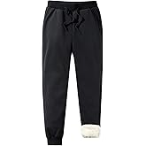 ZGZZ7 Men's Winter Warm Fleece Pants Sherpa Lined Sweatpants Active Thermal Running Joggers Pants