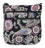 Vera Bradley Triple Zip Hipster Cross-body Bag (Bandana Swirl with Black Interiors)