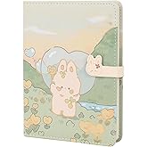 Zeph Hosea Cute Cartoon Notebook Kawaii Journal Notebook Japanese Sketchbook Leather Cover Diary Notepad Travel Notebook,Green