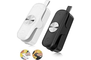 OEOP 2 Pack Mini Bag Sealer, 2 in 1 Sealer and Cutter, Portable Heat Sealer Machine, Chip Heat Resealer for Snacks & Food Storage, Black/White (Batteries Included)