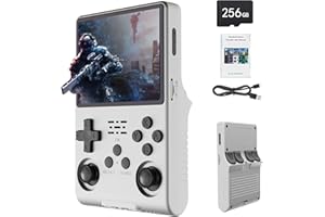 BEST BROSE 30000 Games in 1Handheld Game Console,3.5-Inch IPS Screen Retro Gaming Console,30000 Classic Games, 3800mAh,20＋Mainstream Emulator,Built-in 256G TF Card, White