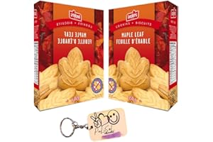 Maple Bliss Delight: Authentic Maple Leaf Cookies - Biscuits Feuille D'Erable - 2 Pack (700g Total) for a Taste of Canadian T