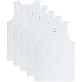 Trimfit Basics Boys' 5 Pack Color A-Shirt Tank Top Undershirts