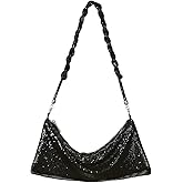 HDE Women's Metallic Mesh Evening Bag Shiny Braid Knotted Shoulder Purse Handbag