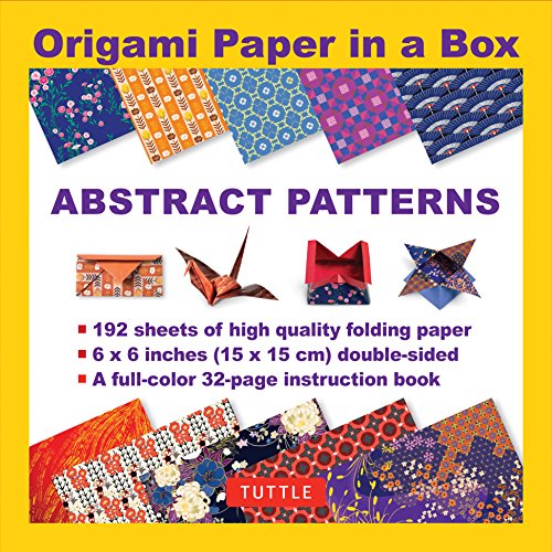 Origami Paper in a Box - Abstract Patterns: 192 Sheets of 6x6 Inch High-Quality Origami Paper & 32-page Instructional Book