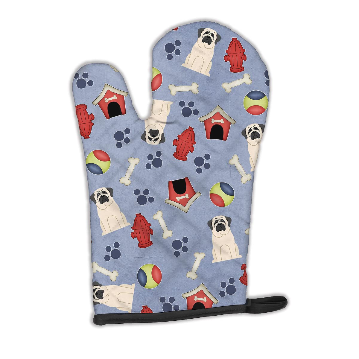 Caroline's Treasures Series Two Front Collection Oven Mitt BB2630OVMT, Fabric, Mastiff-White Dog House