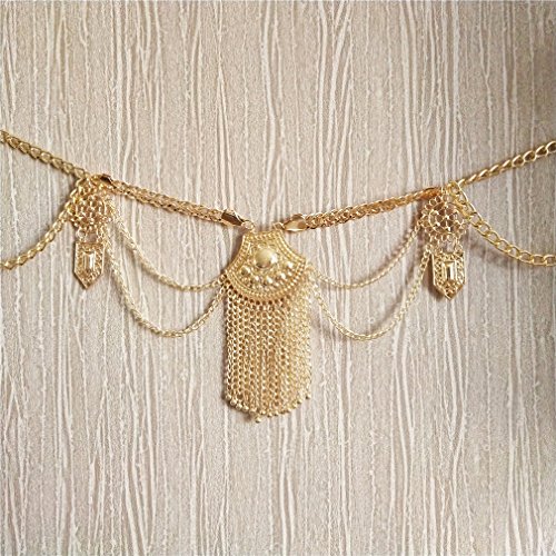 Hot Sexy Waist Belt Belly Unibody Body Chain(Gold)