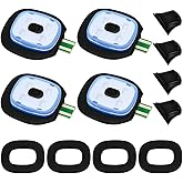 Fibroxify USB Rechargeable Knit Beanie Hat Light, 4 Pieces, Strong and Weak Mode LED Hat Light