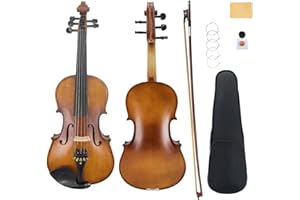 Yinfente 5 String Viola Maple Spruce wood Ebony Fittings Hand Made Professional With Viola Case Bow 16inch 15.5inch 15inch (1