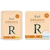 Rael Period Bundle - Organic Cotton Cover Liners (Regular, 44 Count) &amp; Micro Thin Liners (140 Count)