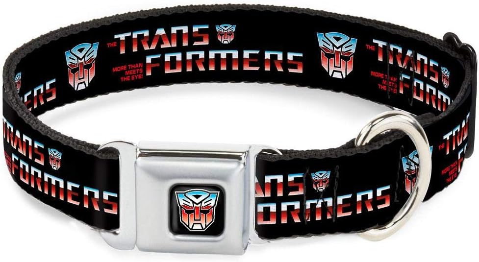 BuckleDown Seatbelt Buckle Dog Collar Transformers Logo