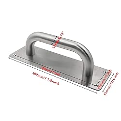 Rannb Door Pull Plate with Handle Stainless Steel
