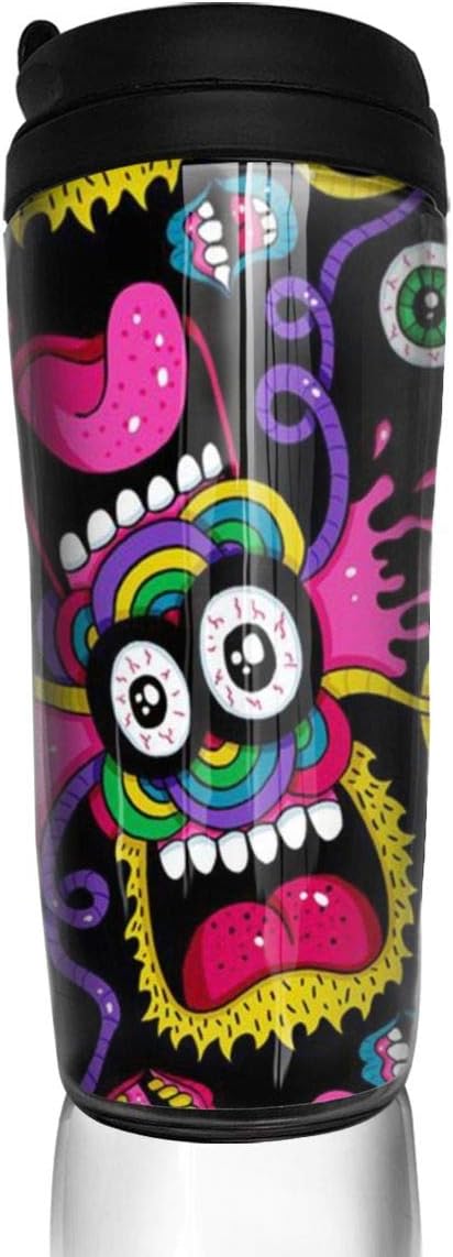 Amazon クレイジーフェイスポスターマグカップ 水筒 スポーツ ボトル コーヒーカップ コンビニマグ 直飲み 軽量 耐熱 アウトドア 時間マーカー 目盛り ジム 自転車 350ml 水筒 マグボトル オンライン通販