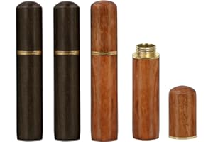 4Pcs Portable Wood Toothpick Holder, Pocket Toothpick Case, Travel Toothpick Dispenser for Toothpicks, Beads & Cotton Swabs S