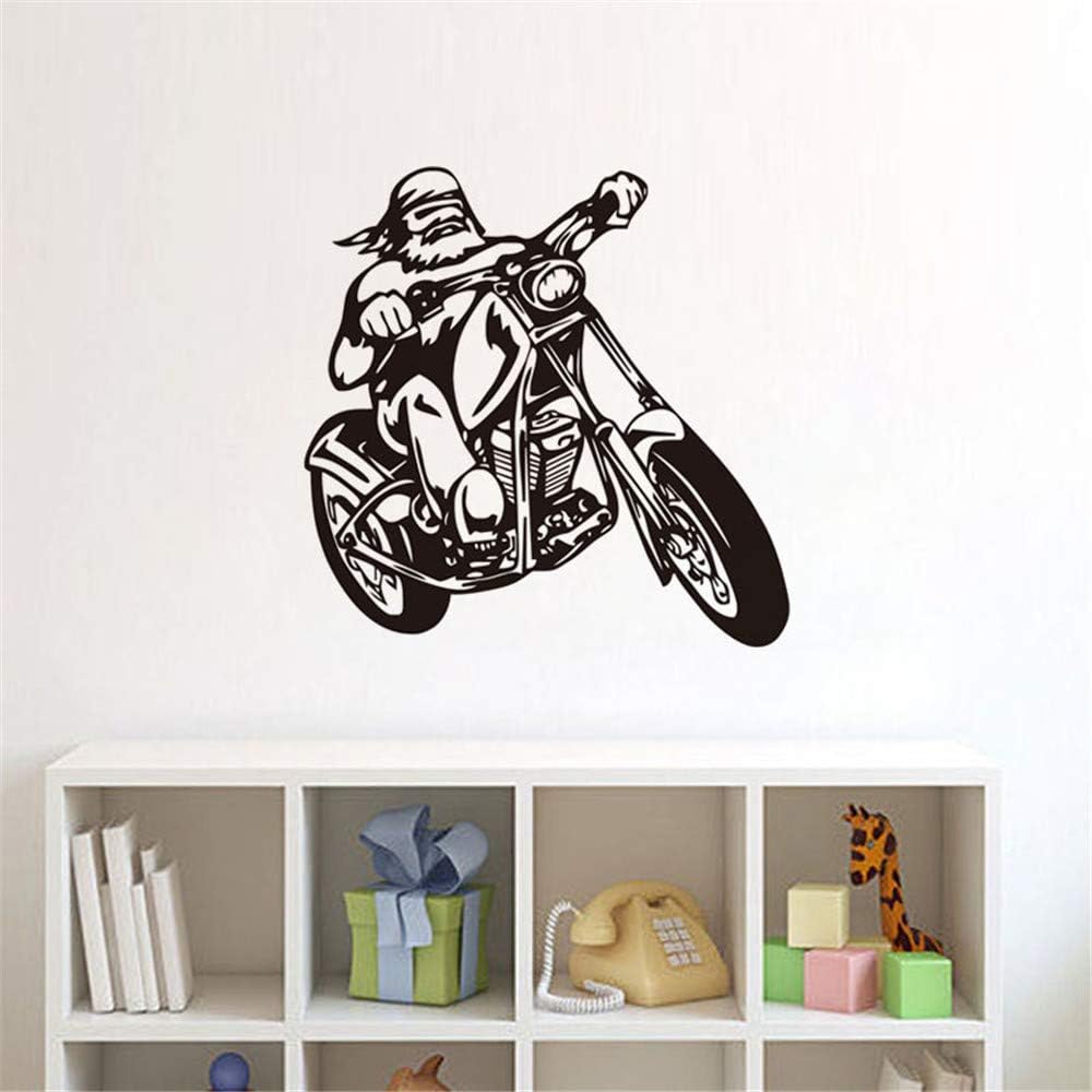 shentop Hombre Que maneja la Motocicleta Pegatinas de Pared decoración