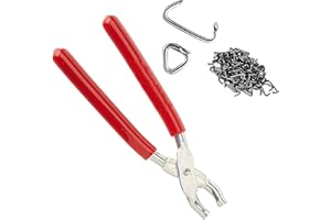 DRAKE OFF ROAD Small Hog Ring Pliers 100 Rings 3/4 Kit for Automotive Upholstery Supplies Tools