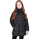 maoo garden Girls Winter Long Puffer Lightweight Coat Thick Padded Soft Fleece Jacket with Hood