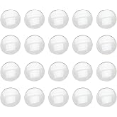 dophee 10Pcs Glass Cabochons Dome Tiles Flatback for Jewelry Making, 30mm | Thickness 7mm, Clear Round Flat Back Dome Cabochons Set, for DIY Craft Photo Charms, Cameo Pendants, Rings, Necklace
