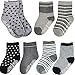 12 Pairs Non Skid Ankle Cotton Socks Baby Walker Boys Girls Toddler Anti Slip Stretch Knit Stripes Star Footsocks Sneakers Crew Socks With Grip For 16-36 Months Baby