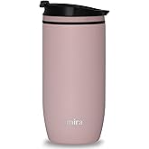 MIRA 16 oz Travel Coffee Mug - Insulated Stainless Steel Tumbler with Screw Lid - Taffy Pink
