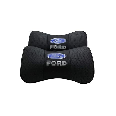 Amazon Com Ldntly 2 Pcs Car Seat Neck Pillow Genuine Leather Bone