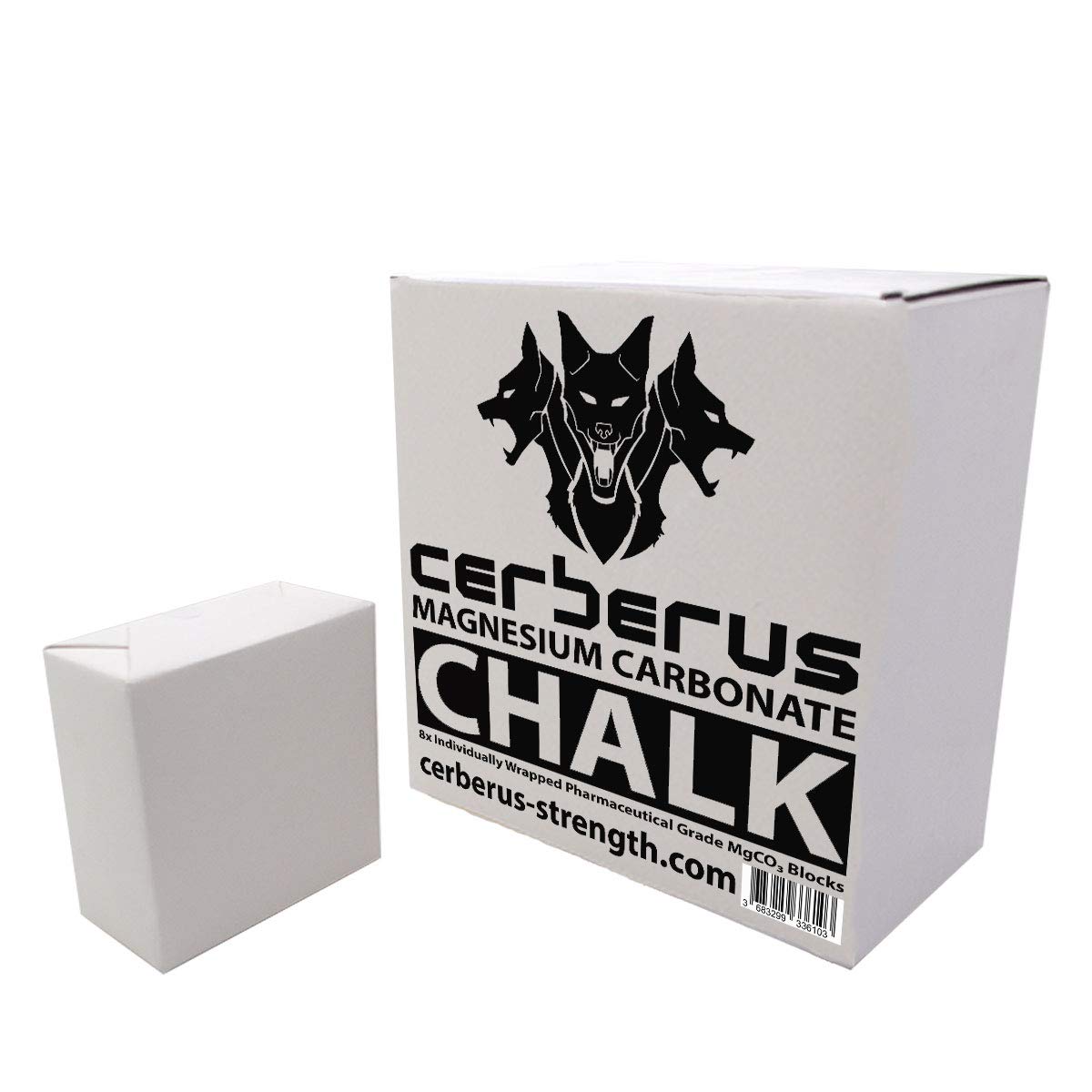 CERBERUS Strength Chalk - Pure Magnesium Carbonate (Case of 8x 2oz Blocks)