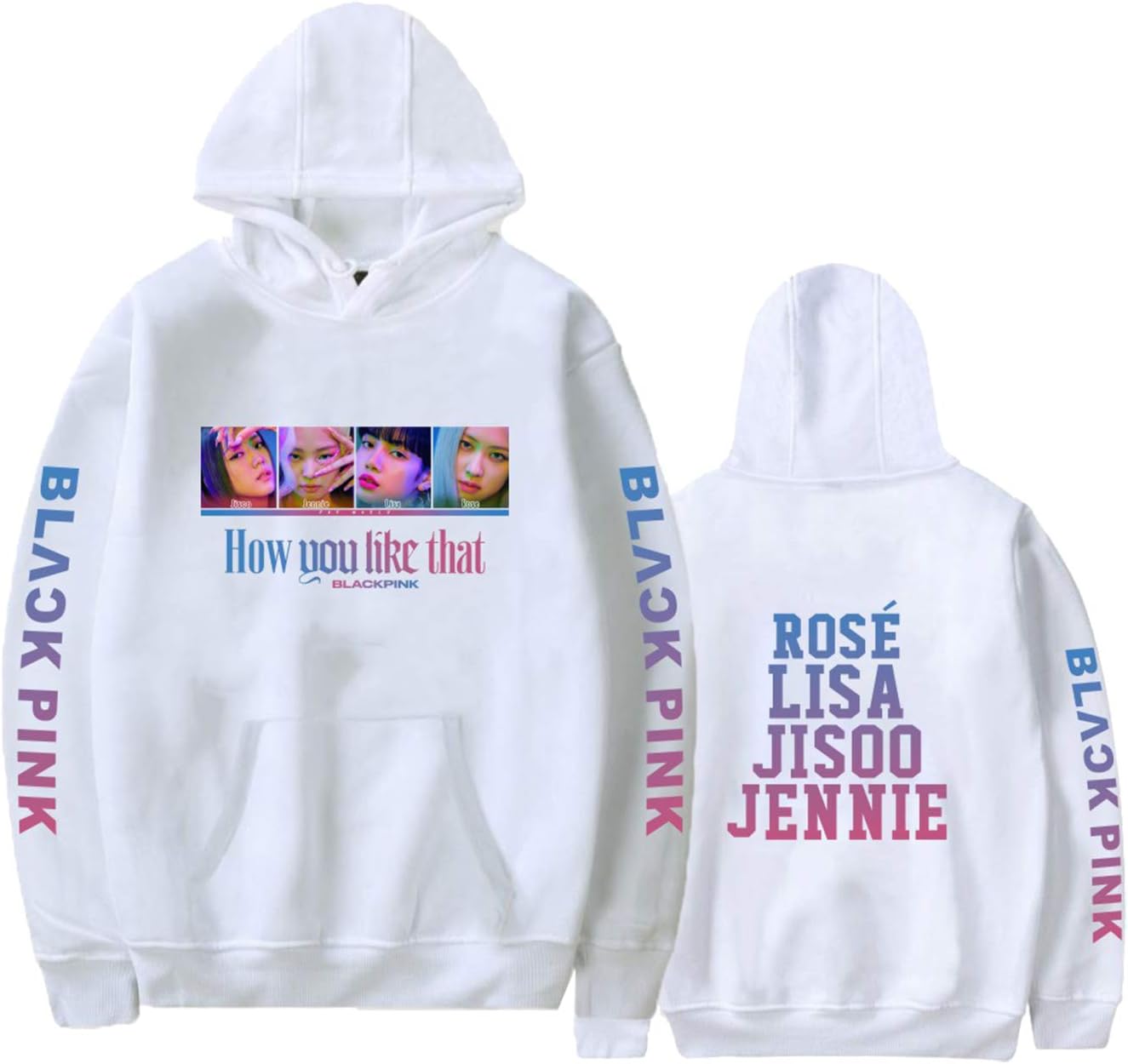 Xkpopfans Kpop Blackpink Sudadera con capucha de Jennie Lisa Casual