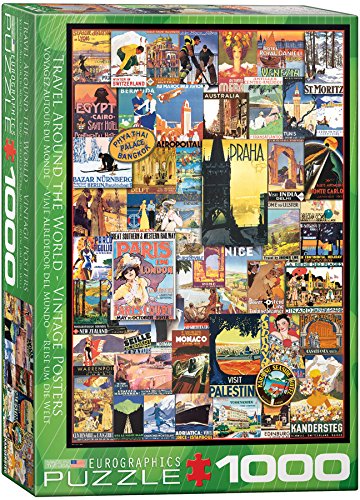 EuroGraphics Travel the World Vintage Ads Jigsaw Puzzle (1000 Piece)