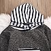 Newborn Baby Boy Girl Warm Hoodie T-Shirt Top + Pants Outfits Set Kids Clothes (6-12 Months, Gray)
