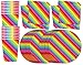 Rainbow Birthday Party Supplies Set Plates Napkins Cups Tableware Kit for 16