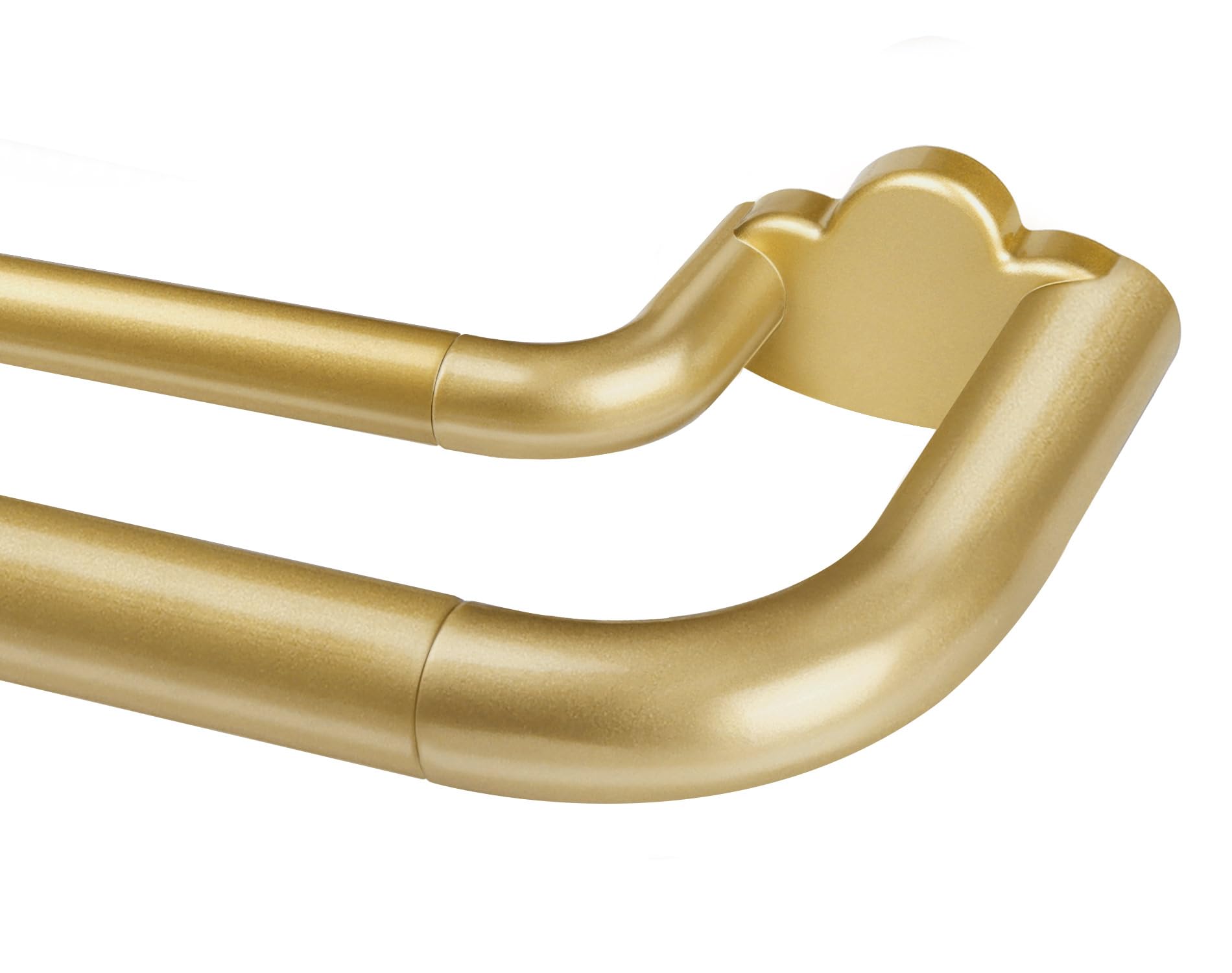 Photo 1 of Double Curtain Rods 48 to 84 Inches, HOTOZON Blackout Double Curtain Rods for Windows 36 to 80 Inches (3-6.6 ft), 6/8 Inches Wrap Around Room Darkening Telescoping Drapery Rod, Gold