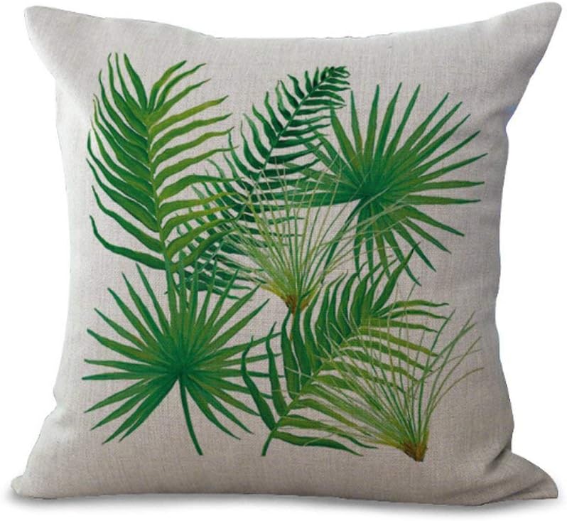 Funda de cojín Emonye con hojas verdes frescas de la serie de hojas