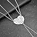 Elefan Cornelia Birthday Gift for Little Middle Big Sister Heart Puzzle Pendant Necklace Set for Daughters Granddaughter(3PCS)