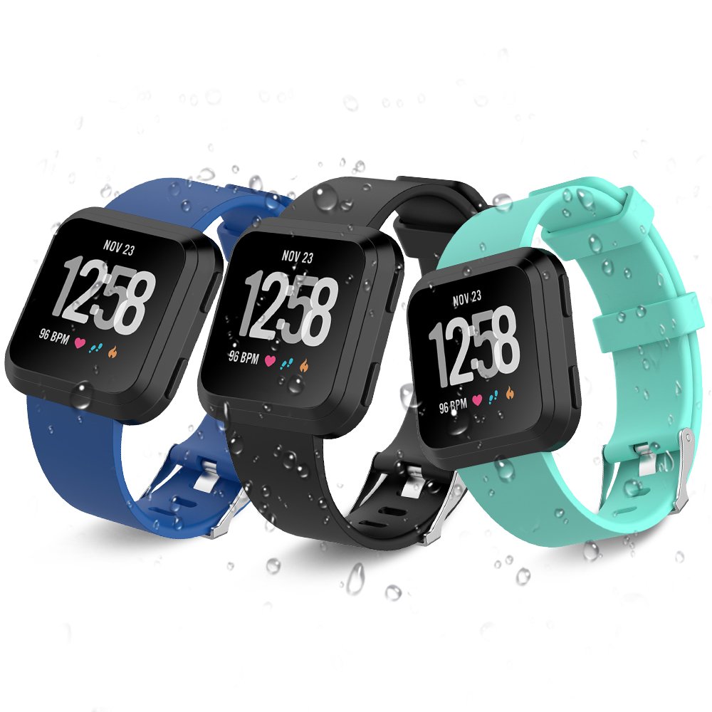 iCozzier Fitbit Versa - Correa ajustable de silicona suave ...
