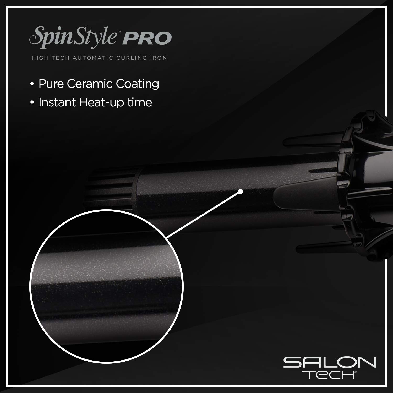 salon tech spinstyle pro automatic hair curling iron