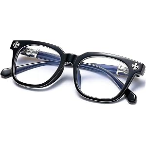 Classic Square Frame Glasses Vintage Eyeglasses for Women Men Non-prescription Glasses Stylish Daily Accessory