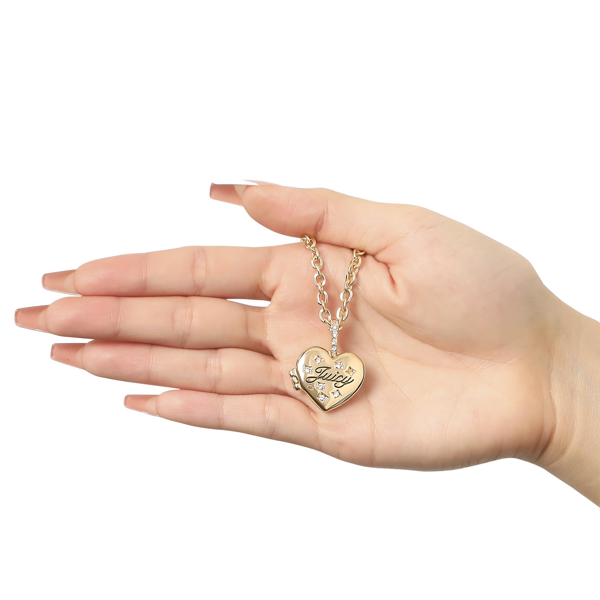 Juicy Couture Heart Locket Necklace for Women 18