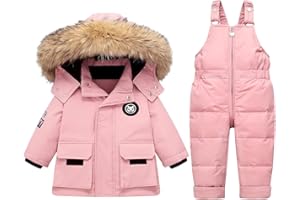 Mokitoni Boy Snow Pant And Jacket Toddler Girl Snowsuit Winter Clothes Snow Bib Kid Coat