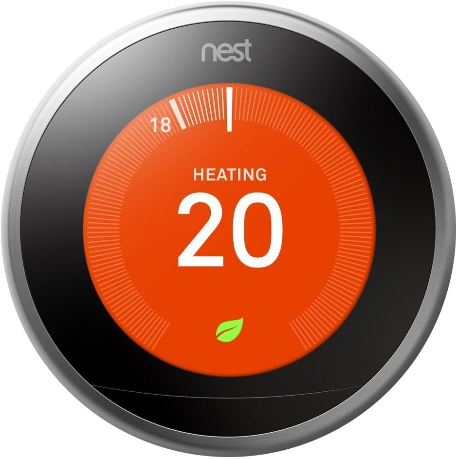 Google Nest Learning Thermostat 3rd Gen White Wi-Fi HVAC Control
