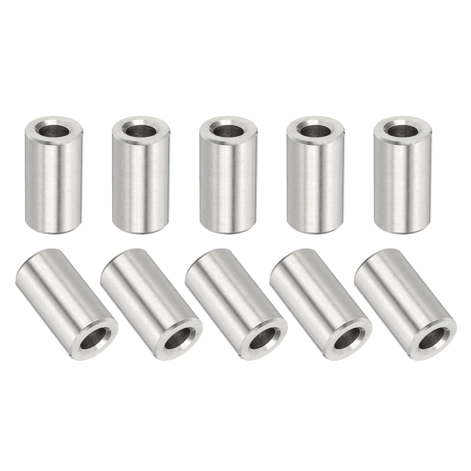 Photo 1 of PATIKIL 304 Stainless Steel Spacer, 10 Pcs Round Metal Spacer 3/16" Bore x 3/8" OD x 11/16" Length Unthreaded Screw Standoff Bushing for 3/16" ID Screws Bolts and Rods