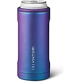BrüMate Hopsulator Slim Can Cooler Insulated for 12oz Slim Cans | Skinny Can Insulated Stainless Steel Drink Holder for Hard Seltzer, Beer, Soda, and Energy Drinks (Dark Aura)