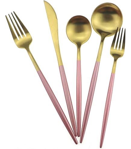 Gugrida 4-Pack Rainbow Sporks – 18/10 Stainless Steel Spoon + Fork Combo, 8.26 Inches, Portable Bag