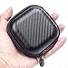 SUNGUY [2-Pack] Black Snakeskin Square Carrying Cases with Internal Mesh Pocket for iPod MP3 Earphone Bluetooth Headset Headphone Parts and Accessories Charging Cable (Black)