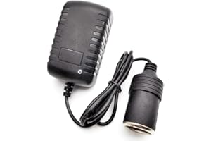 Geweeco AC to DC Converter 12V 2A 24W, 100V-240V to 12V Power Supply Adapter Car Cigarette Lighter Socket, AC/DC Transformer for Portable Cooler Warmer, Air Compressor,Other Car Devices Under 24W