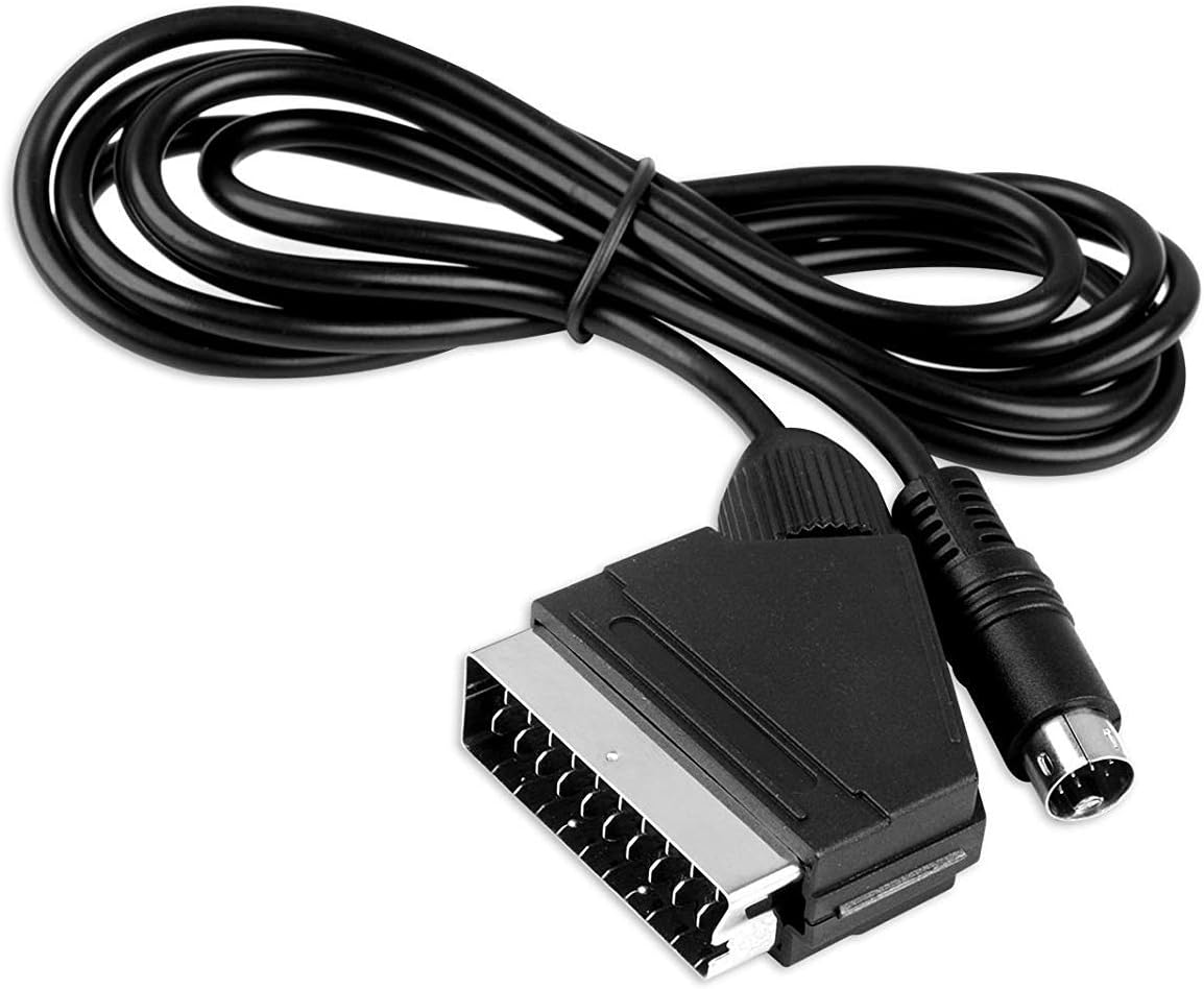 WICAREYO 5.9FT RGB Scart AV Cable Lead Audio Video Connector Compatible for Genesis Megadrive 2, 1.5 m