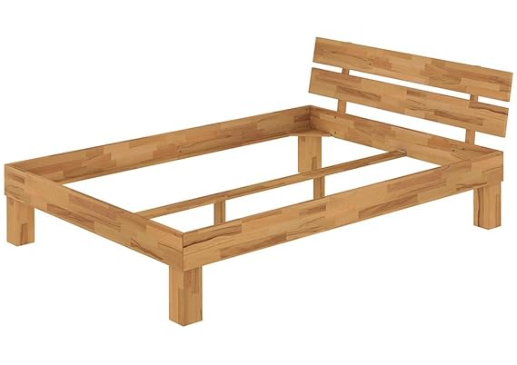 Erst-Holz® Futonbett Französisches Bett Doppelbett 140x200 Buche-Bettgestell massiv ohne Zubehör 60.86-14 oR